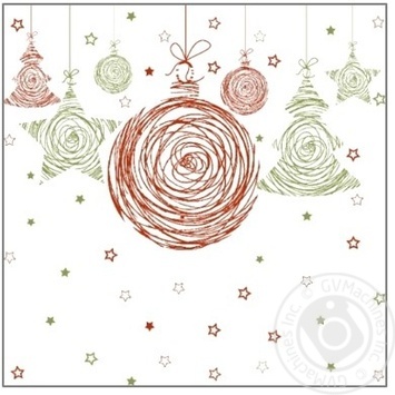 Ruta Table Napkins Christmas Tree Decorations 24x24cm 40pcs - buy, prices for MegaMarket - photo 1