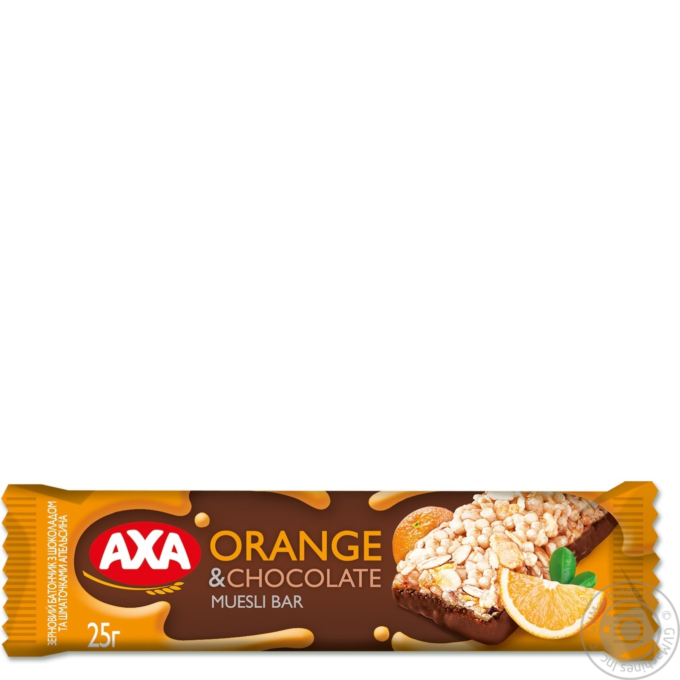 

Батончик зерновой AXA с шоколадом и кусочками апельсина 25г