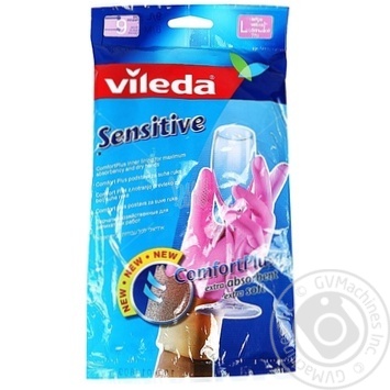 Рукавички Vileda господарські 1 пари Art.3587-3589 х12 купить, цены на МегаМаркет - фото 1