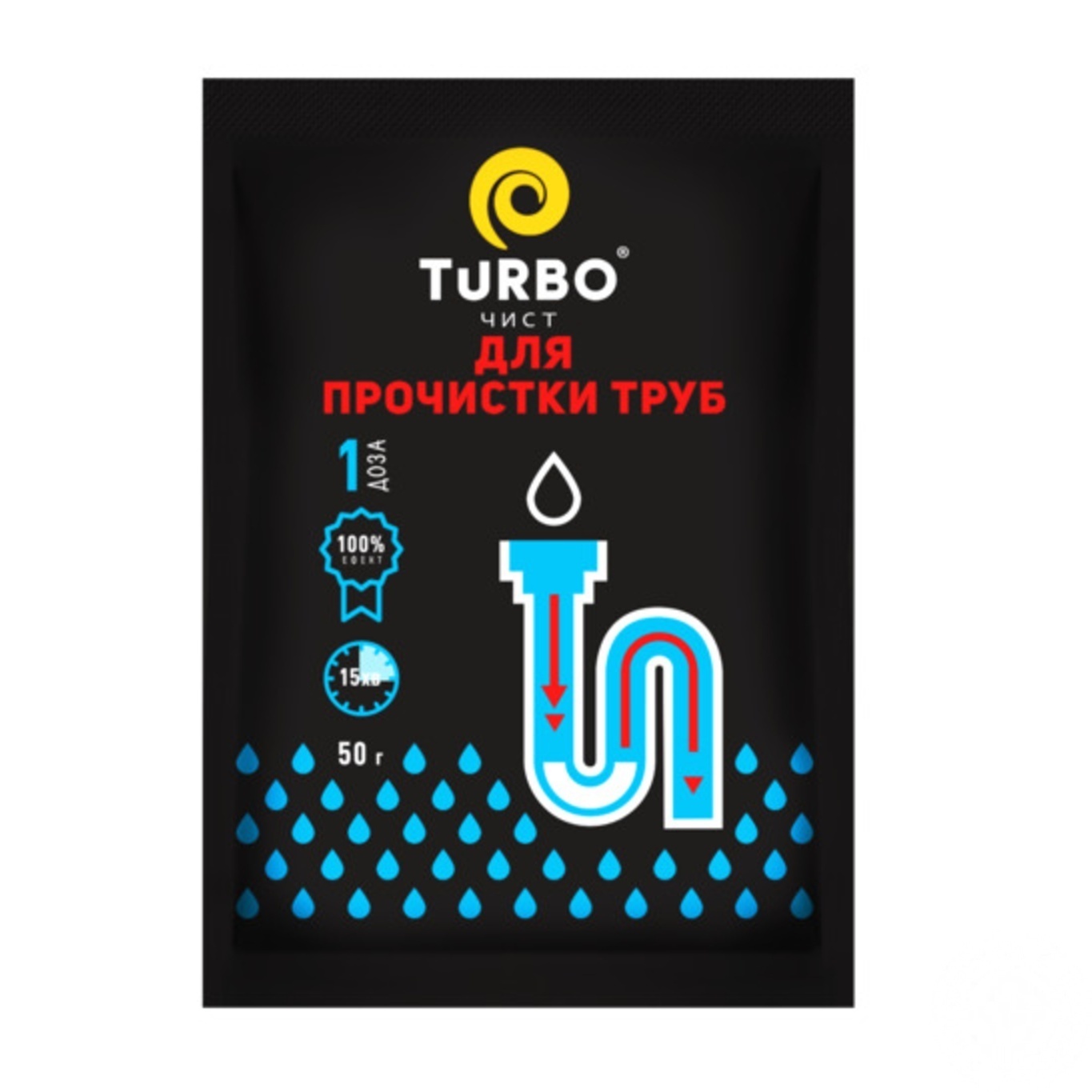 

Средство Turboчист для прочистки труб в гранулах 50г