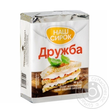 Продукт сирний Наш сирок плавлений Дружба 50% 90г х25* купить, цены на МегаМаркет - фото 1