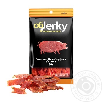 Objerky Oktoberfest pork jerky 50g - buy, prices for MegaMarket - photo 1