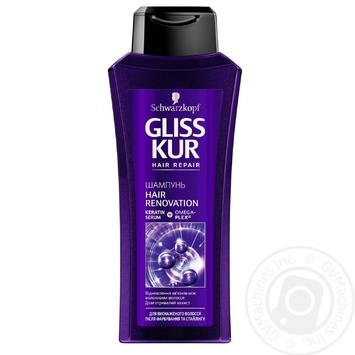 Шампунь Gliss Kur Hair Renovation для ослабленных и истощенных после окрашивания и стайлинга волос 400мл купить, цены на МегаМаркет - фото 1
