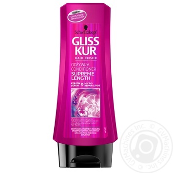 Бальзам Gliss Kur Supreme Length для длинных волос склонных к повреждениям и жирности 400мл купить, цены на МегаМаркет - фото 1