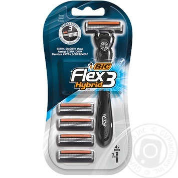 Бритва мужская BIC Flex 3 Hybrid 4шт купить, цены на МегаМаркет - фото 1