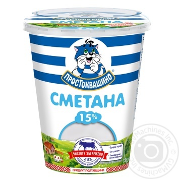 Сметана Простоквашино 15% 355г купить, цены на МегаМаркет - фото 1
