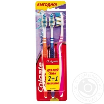 Щітка зубна Colgate Zig Zag середньої жорсткості 3шт В'єтнам купити, ціни на МегаМаркет - фото 1