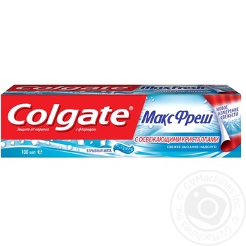 Зубная паста Colgate МаксФреш с освежающими кристаллами 100мл купить, цены на МегаМаркет - фото 2