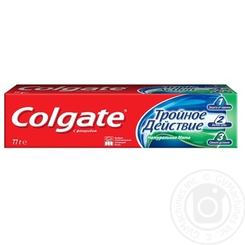 Зубная паста Colgate Тройное Действие Натуральная мята 50мл купить, цены на МегаМаркет - фото 4