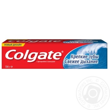 Зубна паста Colgate Міцні зуби і свіжий подих з фтором і кальцієм 100мл купити, ціни на МегаМаркет - фото 1
