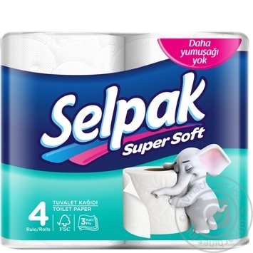 Selpak Toilet papper 4pcs - buy, prices for MegaMarket - photo 1