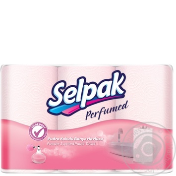 Рушник кухонний Selpak Perfumed 3 шар. 3 шт купити, ціни на МегаМаркет - фото 1