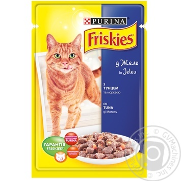 Корм Friskies С тунцом и морковью в желе для взрослых котов 100г - купить, цены на - фото 1