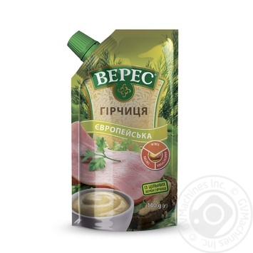 Горчица Верес европейская 140г купить, цены на МегаМаркет - фото 1
