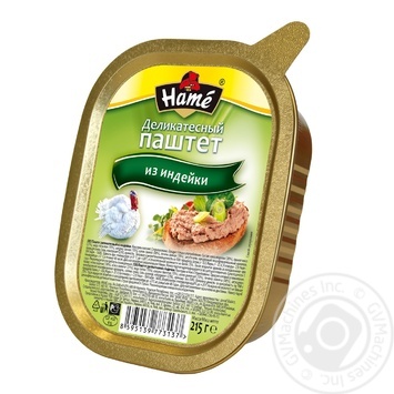 Паштет делікатесний Hame з індички 215г купити, ціни на МегаМаркет - фото 2