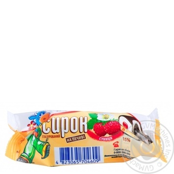 Cottage cheese Fanni wild strawberries in chocolate glaze on a cookie 15% 50g - buy, prices for MegaMarket - photo 1