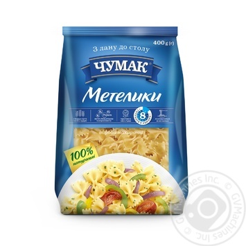 Макарони Чумак Метелики 400г купити, ціни на МегаМаркет - фото 1