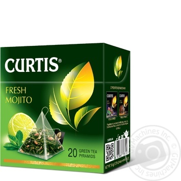 Чай зелений Curtis Fresh Mojito в пірамідках 20шт*1,7г купити, ціни на МегаМаркет - фото 1