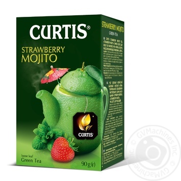 Чай зелений Curtis Полуничний Мохіто 90г купити, ціни на МегаМаркет - фото 1