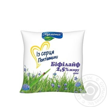 Продукт кисломолочний Гармонія Біфілайф 2,5% 400г - купити, ціни на Auchan - фото 1