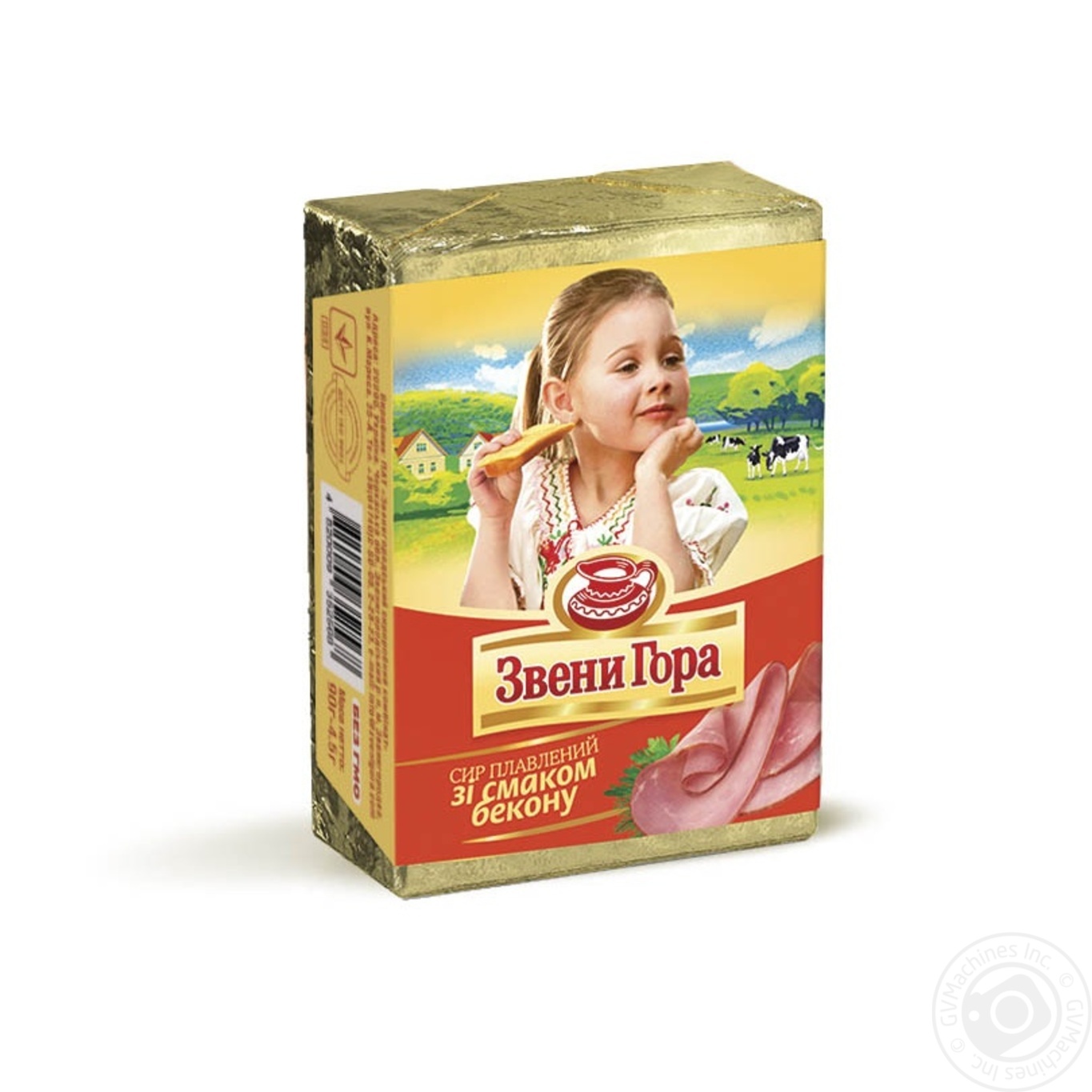 Сыр Звени Гора плавленый со вкусом бекона 90г