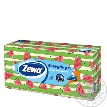Серветки Zewa Everyday косметичні для обличчя 2 шари 100шт купити, ціни на МегаМаркет - фото 3
