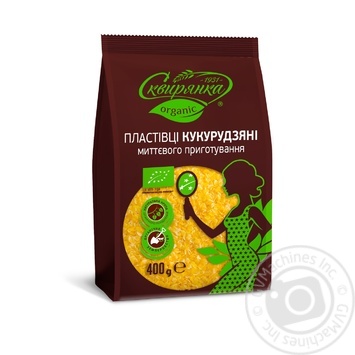 Хлопья кукурузные Сквирянка органические 400г купить, цены на МегаМаркет - фото 1