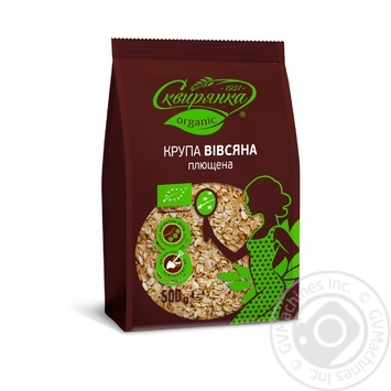 Крупа овсяная Сквирянка плющенная органическая 500г купить, цены на МегаМаркет - фото 1