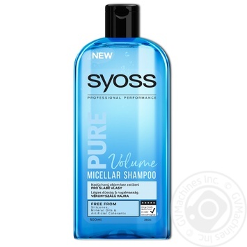 Шампунь Syoss Pure Volume міцелярний для тонкого волосся 500мл купити, ціни на МегаМаркет - фото 1