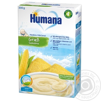 Каша молочна Humana кукурудзяна 200г купити, ціни на МегаМаркет - фото 1
