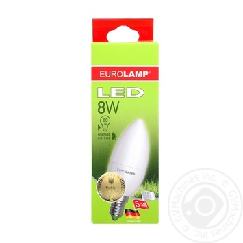 Лампа EUROLAMP LED Candel 8W E14 4000K купить, цены на МегаМаркет - фото 1