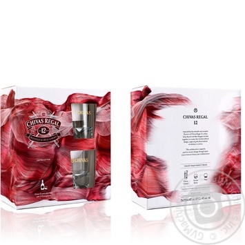 Віскі Chivas Regal 12 років 40% 0,7л + 2 ексклюзивні склянки в подарунковій упаковці купити, ціни на МегаМаркет - фото 2