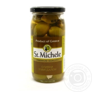 Оливки St. Michele з мигдалем 380г х12 купити, ціни на МегаМаркет - фото 1
