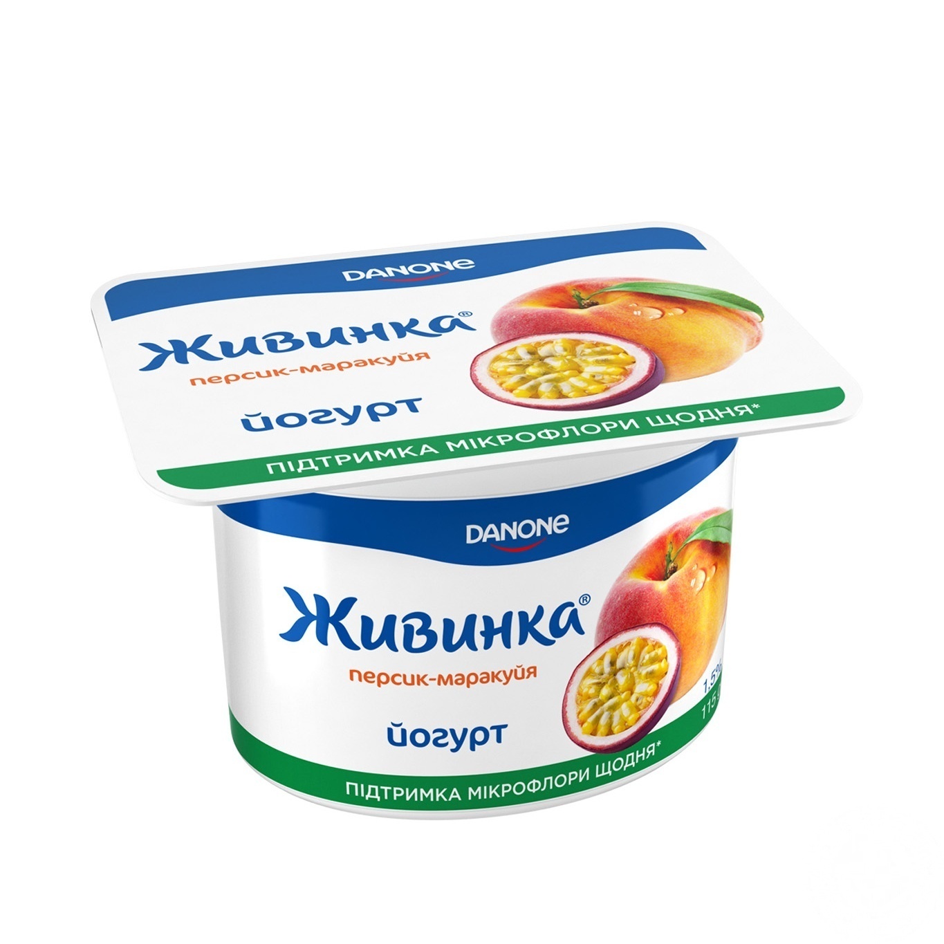 

Йогурт Данон Живинка персик-маракуйя 1.5% 115г