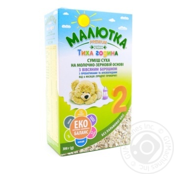 Mix milk Maliutka Premium with oat flour dry for children from 6 months 300g - buy, prices for MegaMarket - photo 1