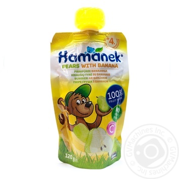 Пюре Hamanek груша з бананом 120г купити, ціни на МегаМаркет - фото 1