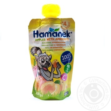 Пюре Hamanek яблоко с абрикосом 120г купить, цены на МегаМаркет - фото 1