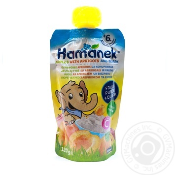 Пюре Hamanek яблоко абрикос с творогом 120г купить, цены на МегаМаркет - фото 1