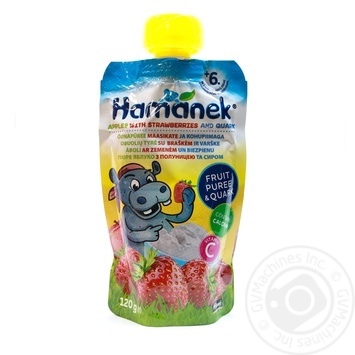Пюре Hamanek яблоко с клубникой и сыром 120г купить, цены на МегаМаркет - фото 1