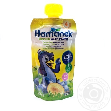 Пюре Hamanek яблуко зі сливою 120г купити, ціни на МегаМаркет - фото 1