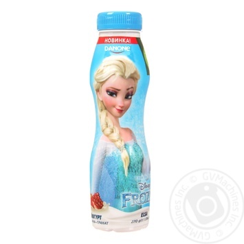 Йогурт Danone Disney Frozen Малина-Гранат питьевой 1,5% 270г купить, цены на МегаМаркет - фото 1