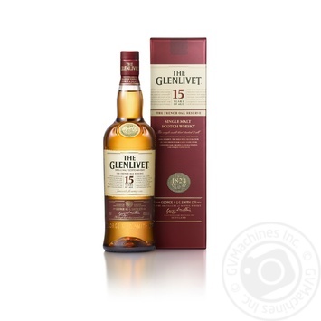 Віскі The Glenlivet 15 років 40% 0,7л в подарунковiй упаковцi купити, ціни на МегаМаркет - фото 1