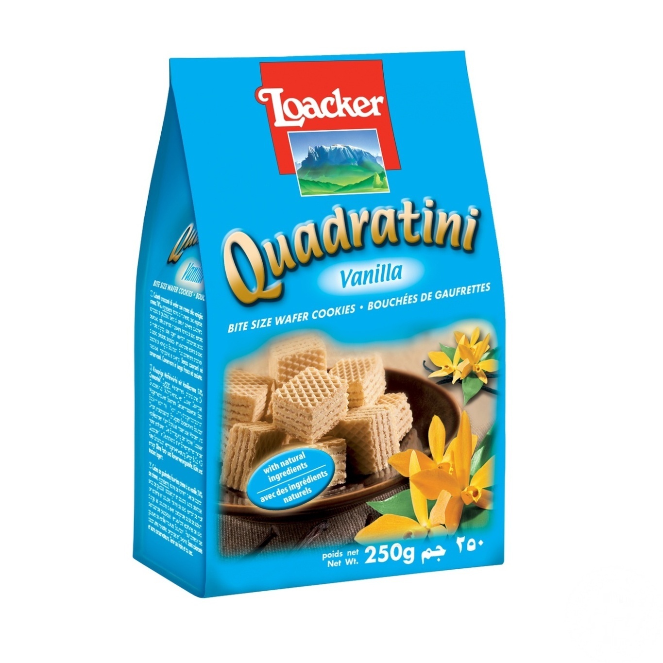 

Вафли-кубики Loacker Quadratini Vanilla с ванильной начинкой 250г