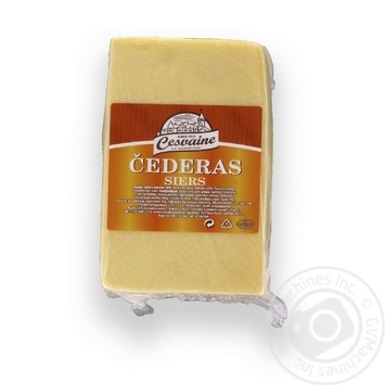 Сир Чеддер білий брус 50% Cesvaine купити, ціни на МегаМаркет - фото 1