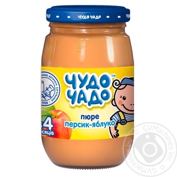 Chudo-Chado peach-apple puree for babies 3 months and older 170ml - buy, prices for MegaMarket - photo 1
