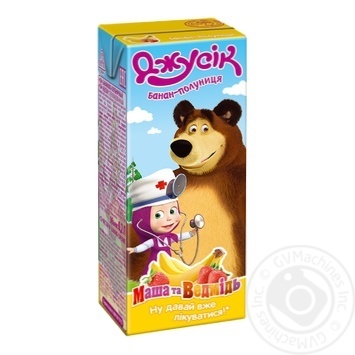 Sterilized nectar with pulp Jusik banana-strawberry for children 200ml - buy, prices for MegaMarket - photo 1