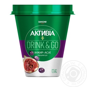 Activia with figs drinking yogurt 1,5% 300g - buy, prices for MegaMarket - photo 1