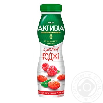Біфідойогурт Danone Активіа Малина-Годжі питний 1,5% 290г купити, ціни на МегаМаркет - фото 1