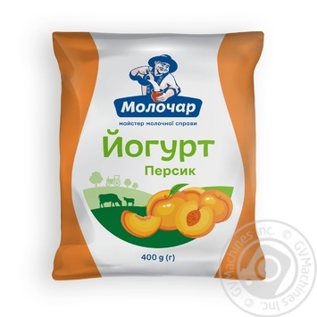 Йогурт Молочар Персик 1% 400г купити, ціни на МегаМаркет - фото 1