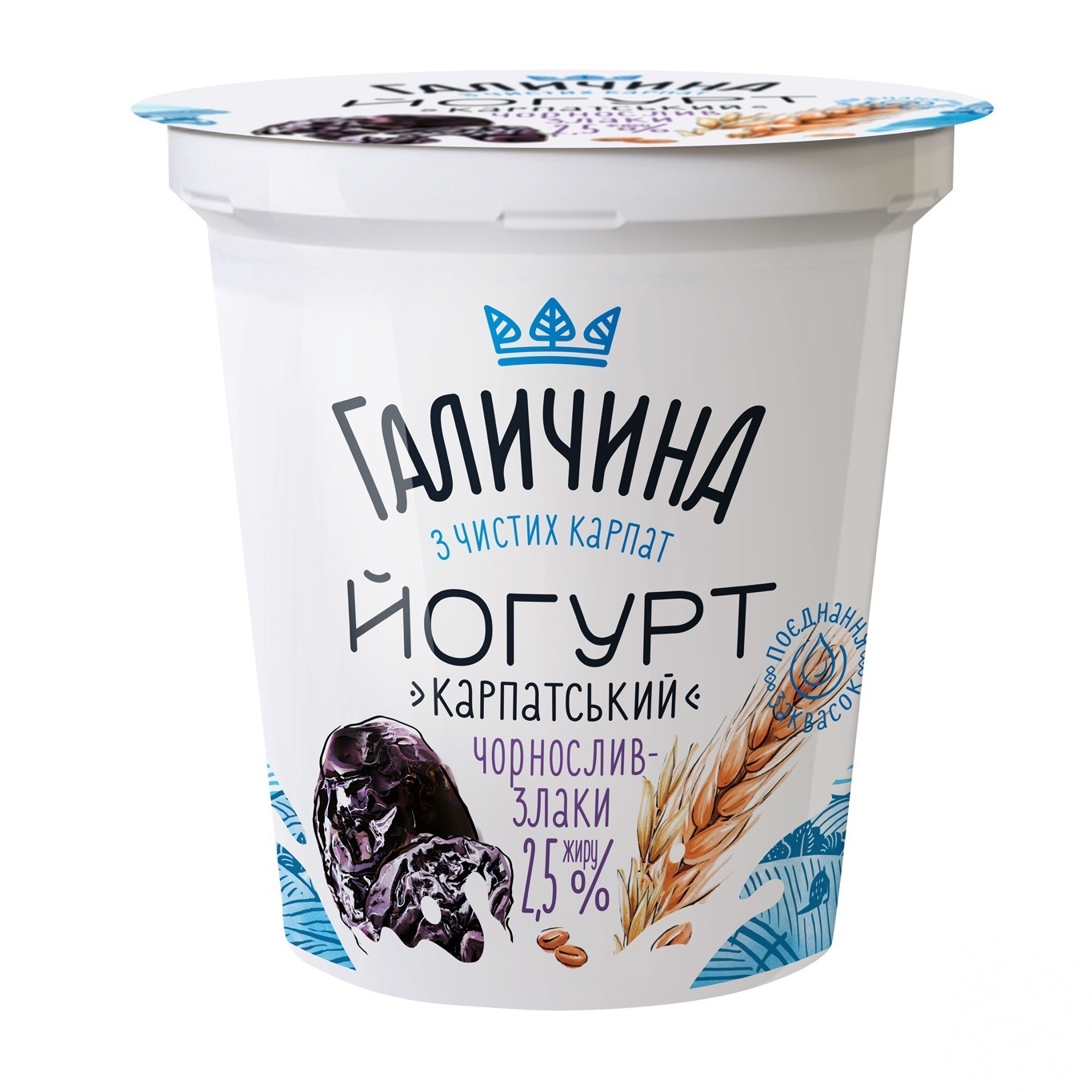

Йогурт Галичина чернослив-злаки 2,5% 280г